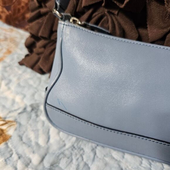 2002 Vintage Y2K Coach Demi Shoulder Bag in Blue Glovetanned Leather - Picture 3 of 8